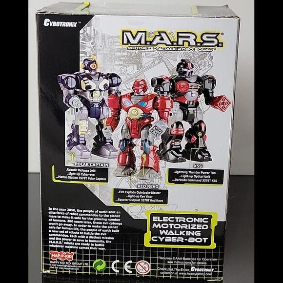 CYBOTRONIK M.A.R.S. MOTORIZED ATTACK ROBO SQUAD WALKING ROBOT XSS 7", LIGHT UP - Picture 4 of 5